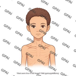 Child 3 head gender neutral underweight anterior
