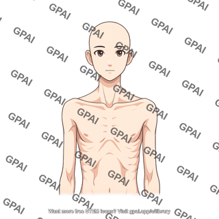 Adult 2 head gender neutral underweight anterior
