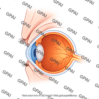Eye sagittal with eyelids