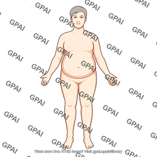Adult 1 head gender neutral stage 1 obesity anterior 172