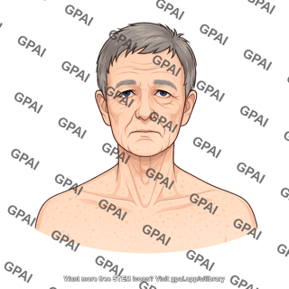 Elderly adult 2 head male anterior