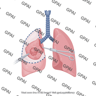 Lung cancer surgery lobectomy human