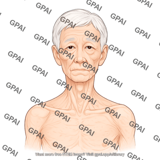 Elderly adult 6 head male underweight anterior 426