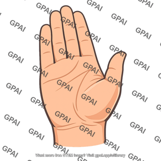 Human palm open