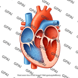 Heart echocardiogram 5 chamber view with fill