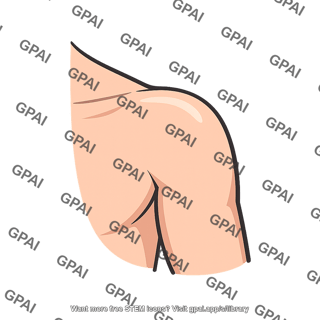 Human buttock