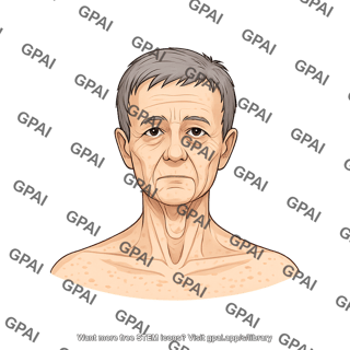 Elderly adult 4 head male anterior
