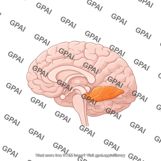 Brain sagittal brain cerebellum removed fusiform gyrus