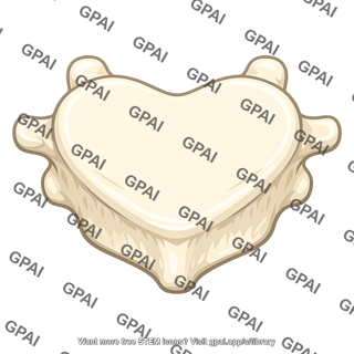 Thoracic vertebral body superior view