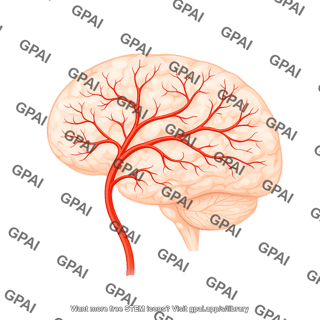 Arteries brain sagittal