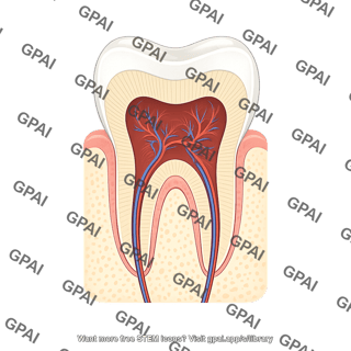 Tooth generic molar cross section with striae