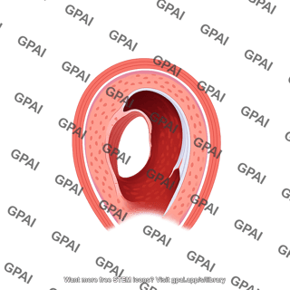 Aortic dissection cross section