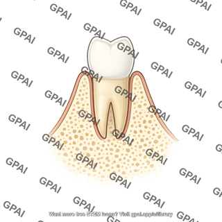 Tooth premolar healthy in bone