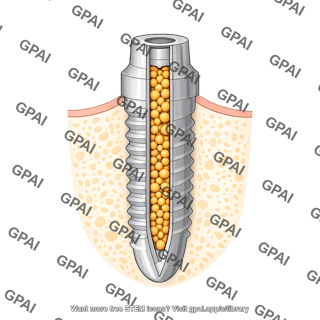 Dental implant drug delivery cross section with drug