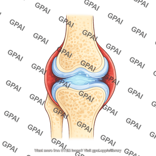 Knee joint cross section