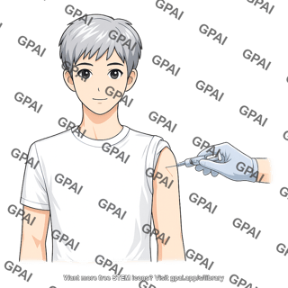 Adult receiving vaccine gender neutral anterior