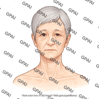 Elderly adult 5 head gender neutral anterior 381