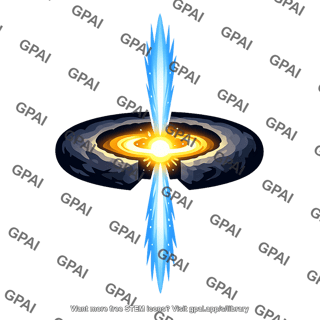 Active galactic nucleus cutaway with torus and jets