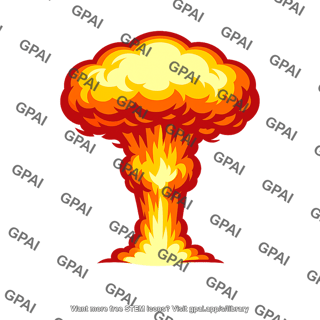 Mushroom cloud explosion