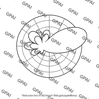 Antenna pattern polar plot