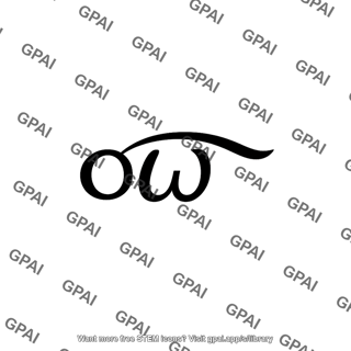 Letters ow with curve