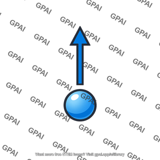 Particle moving upward