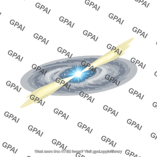 Active galaxy with jets