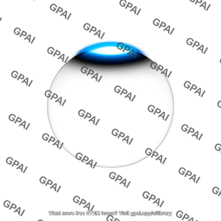Sphere with blue cap