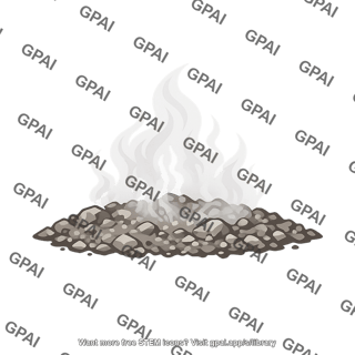 Regolith vaporized