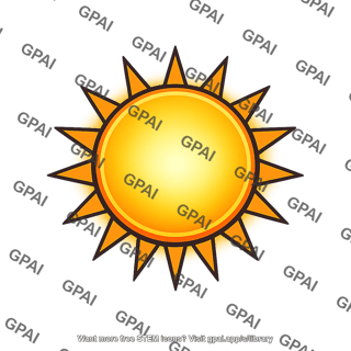 Sun with symbolic rays