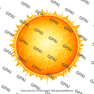 Sun with stylized flares