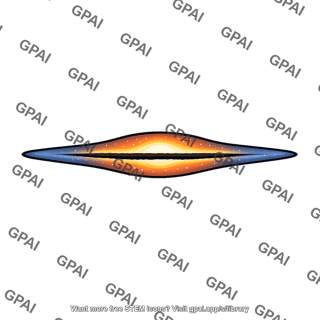 Edge on spiral galaxy