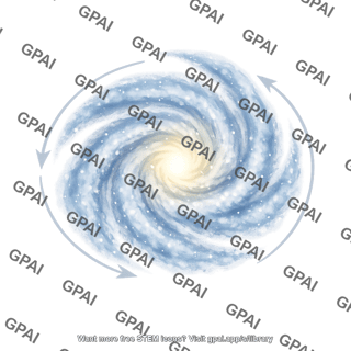 Spiral galaxy rotating