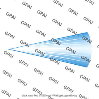 Relativistic headlight effect cone