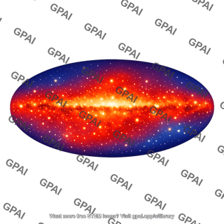 Infrared sky survey map