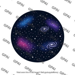 Universe spherical cosmos icon