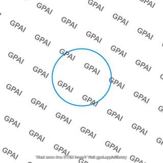Blue circle outline
