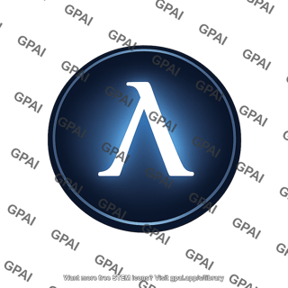 Cosmological constant glowing lambda badge