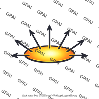Radiative flux symbol
