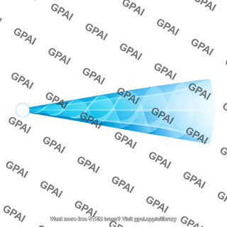 Radio emission beam blue cone