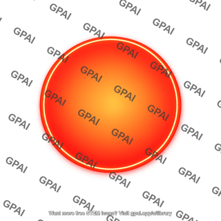 Stellar surface outer shell red glow