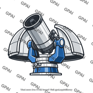 Ground based telescope in observatory dome