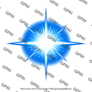 Blue starburst flare