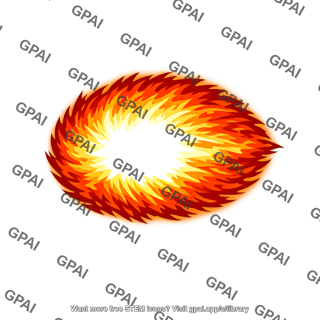 Stylized fireball