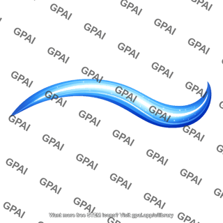 Blue wavy swoosh