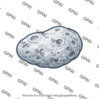 Asteroid with craters