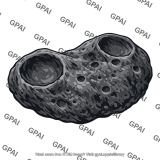 Asteroid with craters