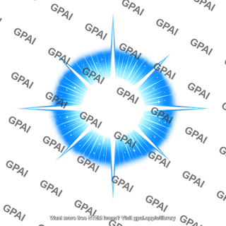 Blue white starburst