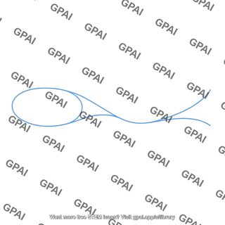 Blue curved line