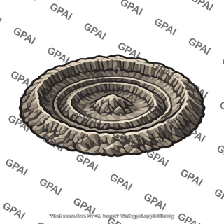 Concentric ring impact crater